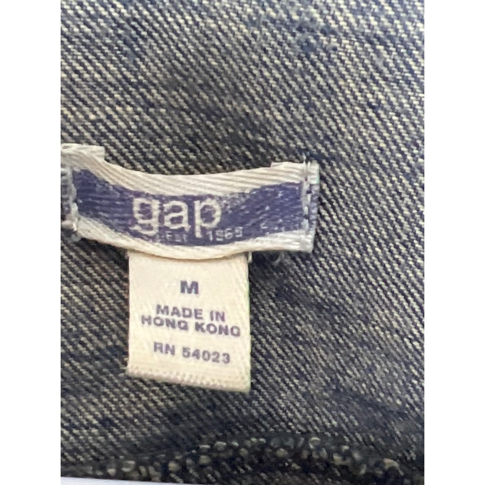 Gap VTG 2002 Blue Denim Trucker Jacket Women‎ Wash Y2K Retro Streetwear Jean M - Picture 2 of 9
